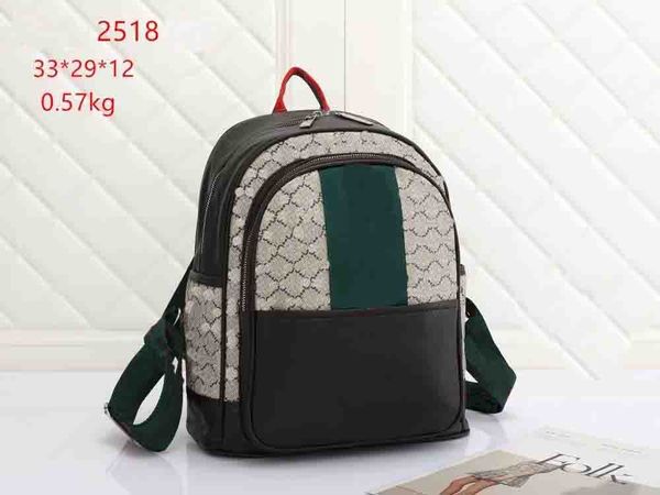 

designer travel backpack men leather shoulder crossbody bag full letters schoolbag backpacks women messenger bags purse totes 33cm