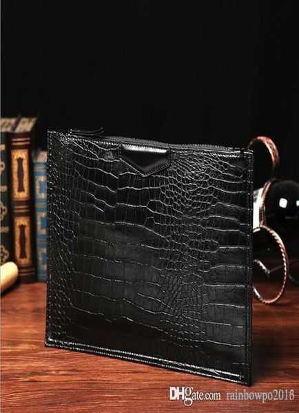 

factory whole men bag trend embossed crocodile mens handbag leather simple man with large capacity package are crocodiles enve1782667