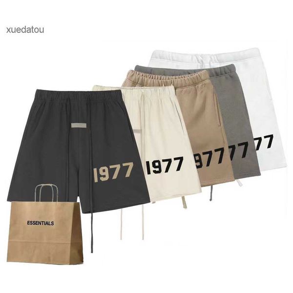 

printed 1977 shorts letter mens ess short pants casual fashion summer men essen short pants for male streetwear loose sports clothing nv6b, White;black