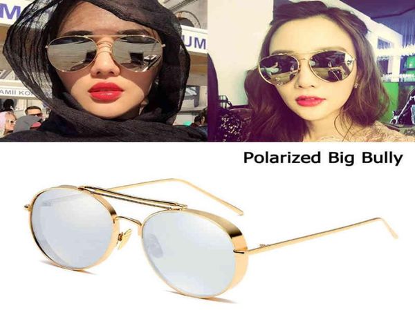 

2021 fashion big bully style aviation metal sunglasses for womenthick side brand design sun glasses oculos de sol 16498472790, Silver