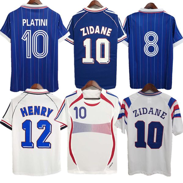 

1998 Retro version FRENCH soccer jersey 96 98 02 04 06 ZIDANE HENRY MAILLOT DE FOOT Soccer shirt 2000 Home Trezeguet football uniform, Green
