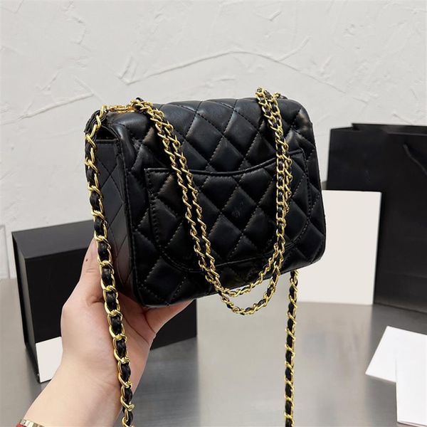 

2022womens classic mini flap square lambskin bags chains handle totes quilted matelasse chain cross body shoulder large capacity320d