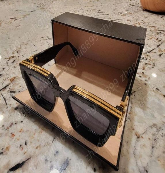 

designer millionaire millionaires sunglasses frame color black gold wbox fashion sunglasses man woman goggle beach sun glasses uv7888847, White;black