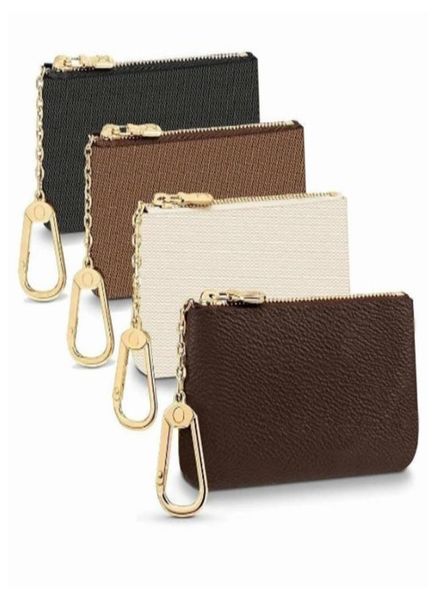 

2021luxury design portable key p0uch wallet classic manwomen coin purse chain bag with dust bag and box2683689, Red;black