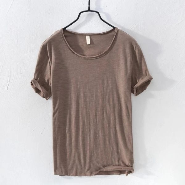 

men's t shirts casual knit tee short sleeve solid color m 5xl 230419, White;black