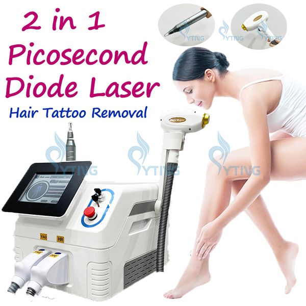 

pico laser tattoo removal machine 808 diode laser hair remover picosecond q switch nd yag remove age spot birthmark eyeline pigment, Black