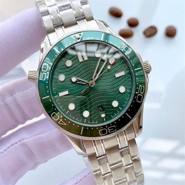 

colors green 300m rologio diver 42mm men mens watches automatic james bond 007 mechanical movement luxury watch master240e, Slivery;brown