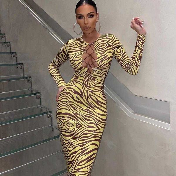 

womens winter fashion printed chest dresses hollow long sleeve slim dress women, Black;gray