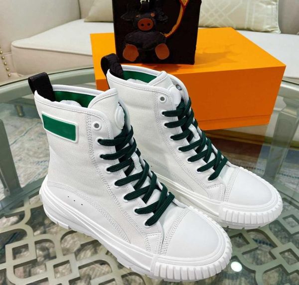 

designer shoe squad boots casual shoes women mens highpink black white cotton canvas calf leather boot chaussures trainers pl9538049
