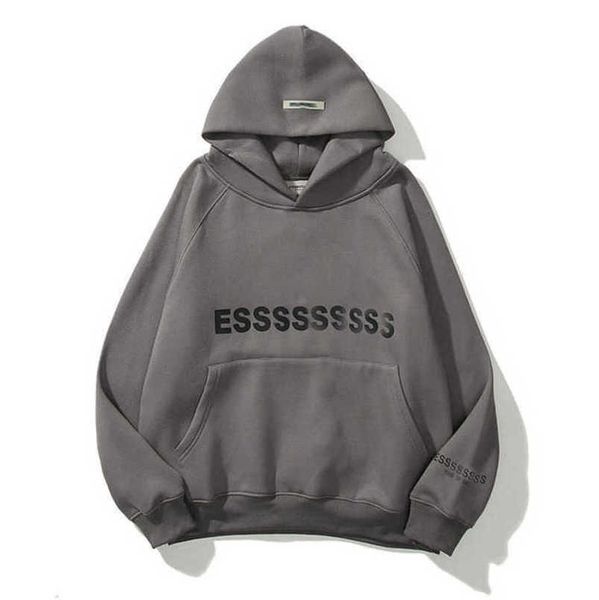 

men's classics luxury tracksuits esss entials sweatshirts letter hoodies men women sportswear hooded pant coat sweater pullover couple, Black