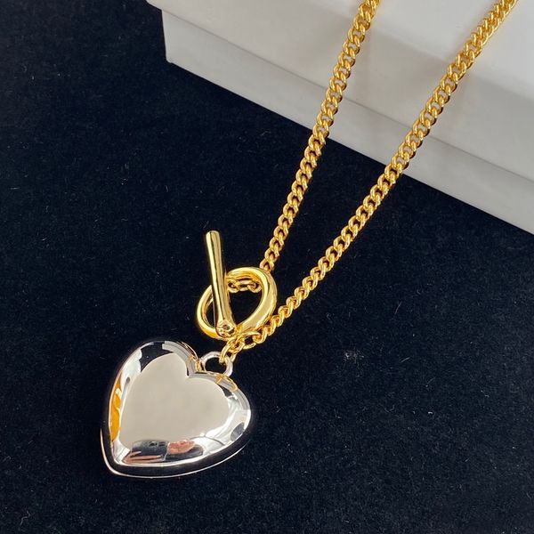 

designer jewelry heart pendant necklace 925 silver ladies 40cm never fades personalized letter design official various styles