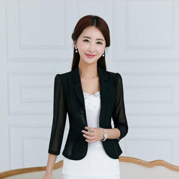

pants oeaid fashion women's blazers 2022 spring suits women blazer three quarter summer suits female, White