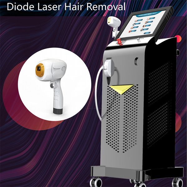 

fda ce approved diode laser hair removal machine 755nm 808nm 1064nm diode hairs depilation 808 lasers fast delivery, Black