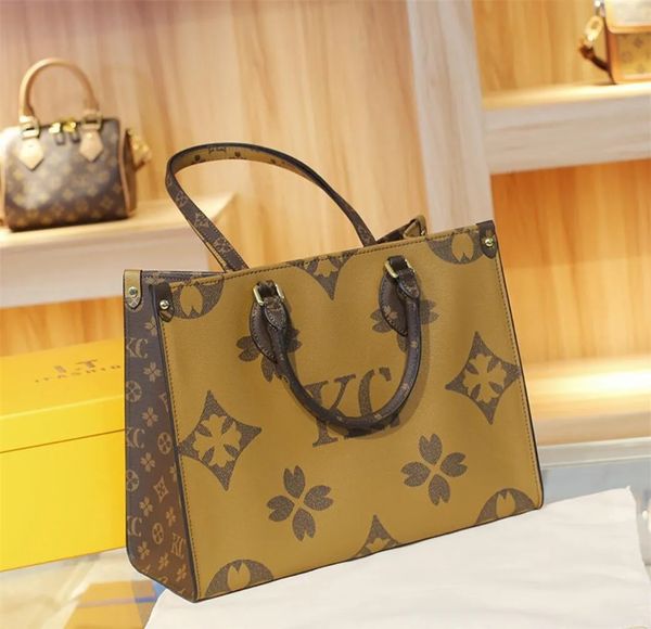 

classic luxurys designer bags large capacity totes fashion sac femme leather shoulder bags woman handbag handle lady shopping bag with origi