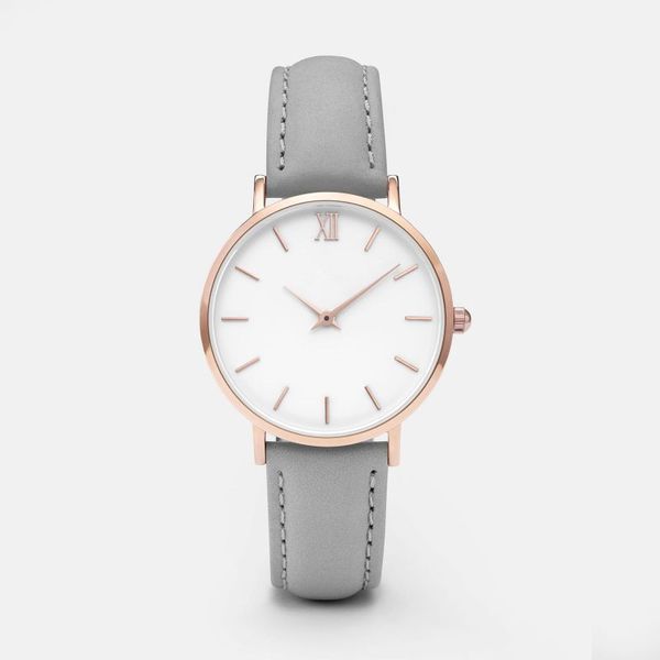 

women watch fashion simple girl ladies relojes casual leather ladies watch female clock zegarek damski reloj mujer montre femme, Slivery;golden