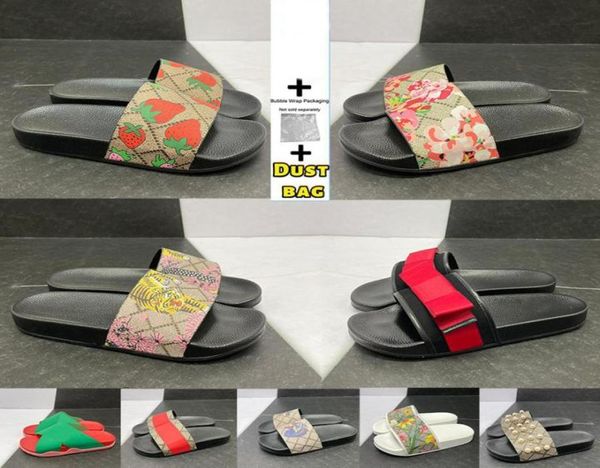 

sandal men women shoe fashion slippers luxury slides summer flat slipper trendy leather rubber sandal mens beach slide us 51880592, Black