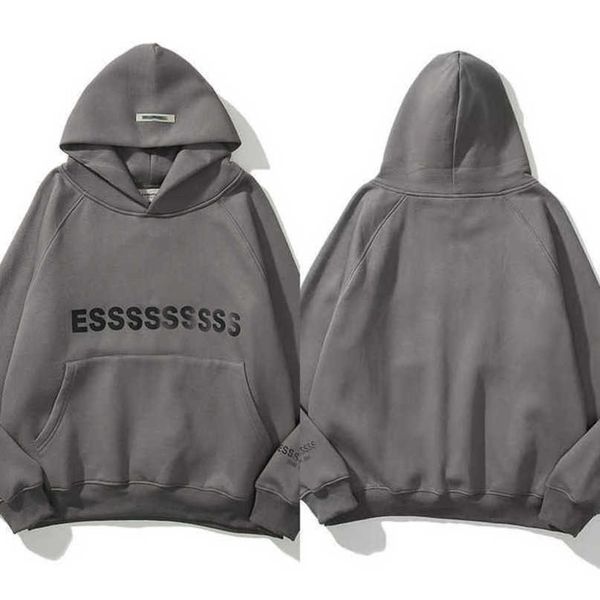 

men's classics luxury tracksuits essss ential sweatshirts letter hoodies men women sportswear hooded pant coat sweater pullover couple, Gray