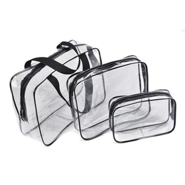 

designer-transparent pvc bags travel organizer clear makeup bag beautician cosmetic bag beauty case toiletry make up pouch wash ba183b, Blue;pink