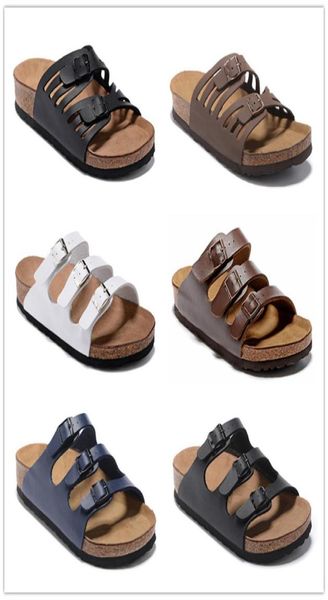 

florida slides leisure men cork slippers flat slippers comfortable luxury home slipper for ladies beach sandals classic women shoe4223331, Black
