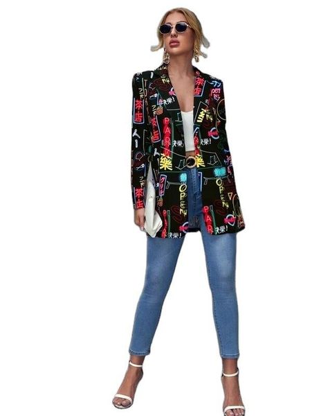

pants women blazer autumn fashion nonpositioning print leopard small suit jacket chaqueta de mujer coats vestido haut femme, White