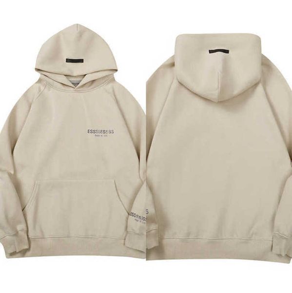 

fashion luxury men's sweatshirts esss entials tracksuits letter hoodies men women sportswear hooded pant coat sweater pullover couple, Gray
