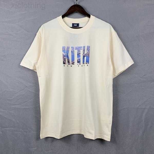 

embroidery kith t-shirt oversize men women york t shirt casual summer tees 220302 67eg8, White;black