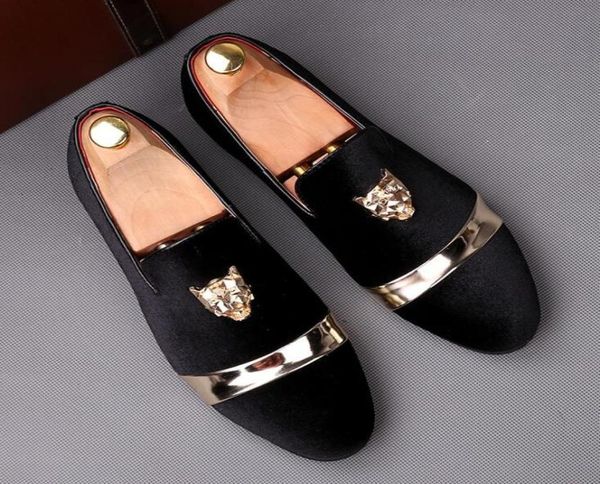 

party shoes men platform dress shoe fashion designer slip on loafers man italian luxury brand wedding shoe mocasines hombre5576902, Black