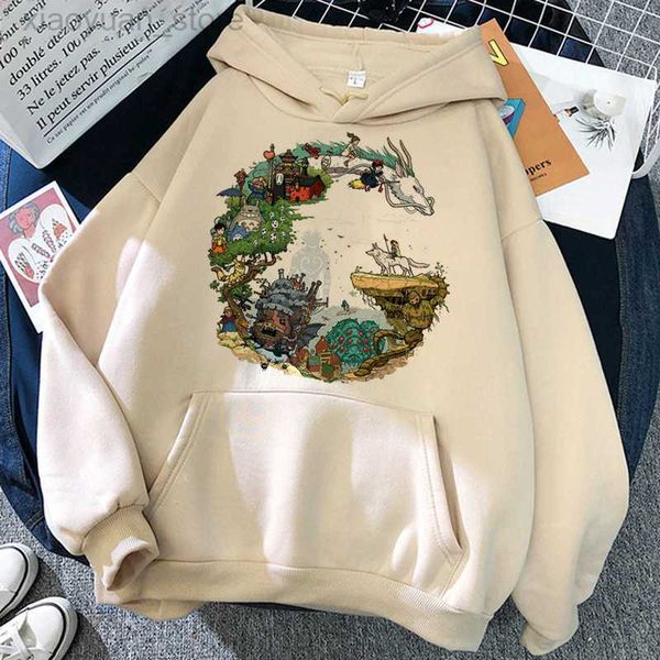 

men's hoodies sweatshirts studio ghibli totoro hoody men's japanese anime cosplay hoodie 90s manga spirited away miyazaki hayao gr, Black