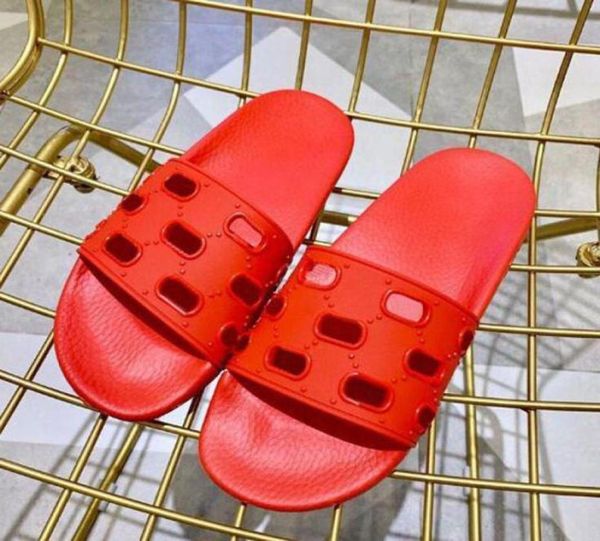 

2021 fashion slide sandals slippers for men women with original box designer beach flip flops slipper good quality4810314, Black