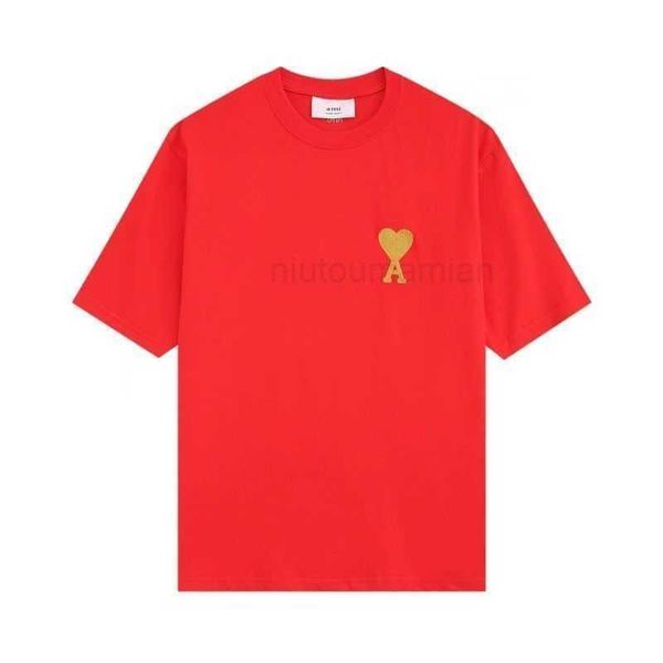 

t shirts for men women summer a towel amis new love big high peach heart short embroidery amit shirt sleeved and couples ezn8, White;black