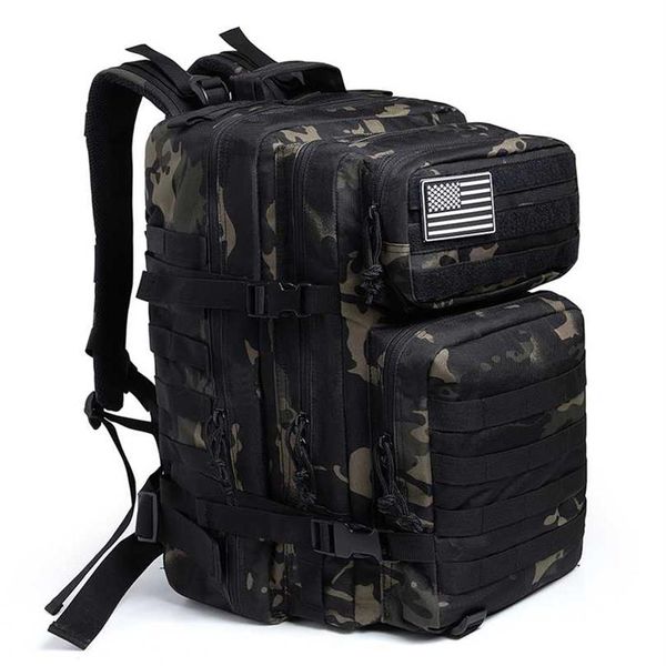 

50l camouflage army backpack men military tactical bags assault molle backpack hunting trekking rucksack waterproof bug out bag 21261u