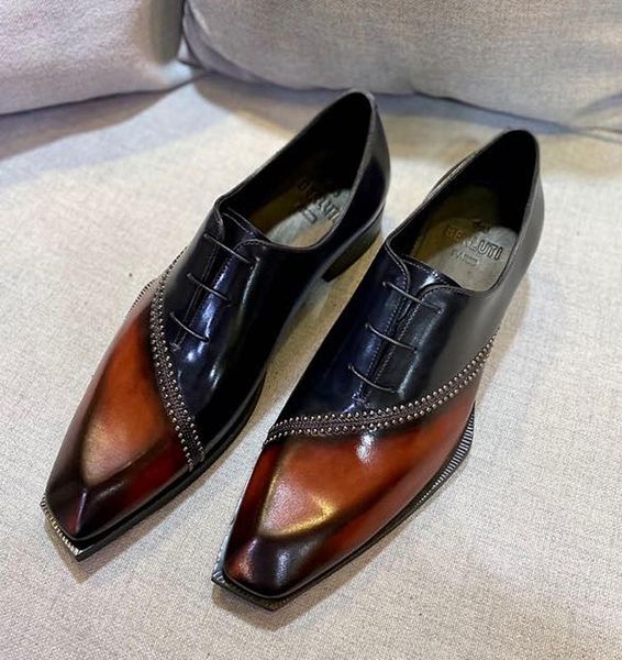 

handmade men039s shoes highend artificial ancient method splicing color modified online leather5250161, Red;white