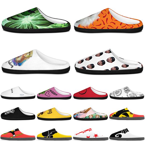 

diy Slippers Custom Slippers Customized Cotton Slippers Men Women Cotton Slippers beautiful antislip antiskid Warm Customized Patterns big Size p57202