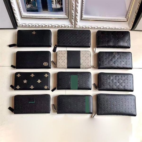 

classic women long style luxurys designers wallet mens leather pvc business credit card holders men wallets purse card325q, Red;black
