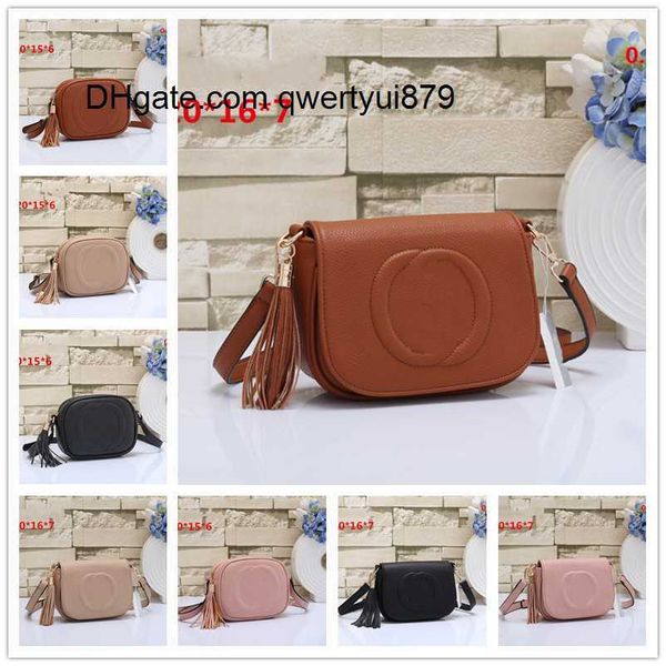

qwertyui879 double g leather women favorite soho disco bags fashion brand luxury designers small square fringed crossbody shoulder bag ladie
