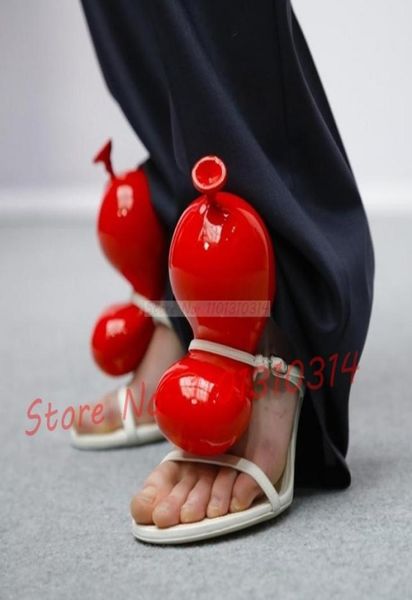 

sandals red balloon leather for women peep toe high heels elegant 2023 shoes causal buckle strap lady outfit luxury chic 2302234954983, Black