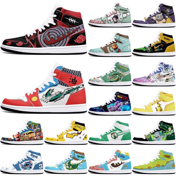 

DIY classics new customized basketball shoes 1s sports outdoor for men women antiskid anime comfortable Versatile fashion figure sneakers 36-48 520919