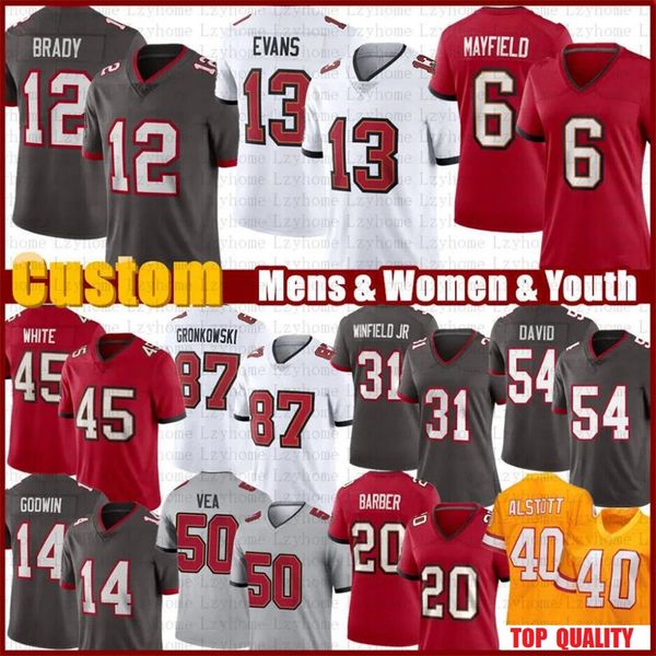 

custom baker mayfield tampas bayes football buccaneeres jersey mike evans devin white tom brady rob gronkowski nfljaak chris godwin jerseys