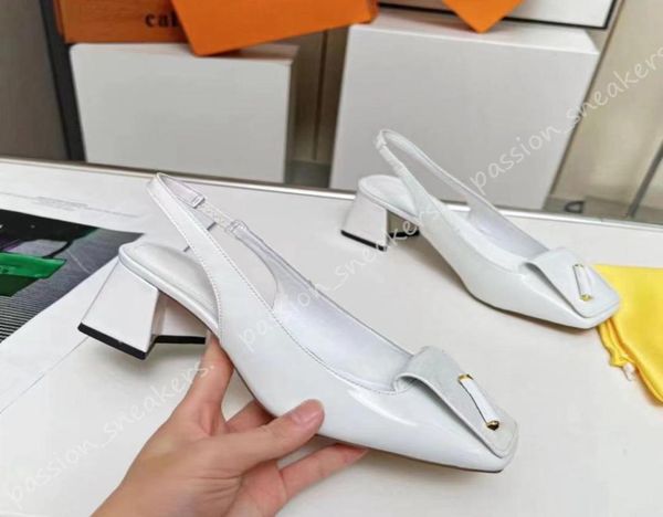 

2023 spring new formal shoes square head thick heeled leather shoes women039s high heels4076753, Black