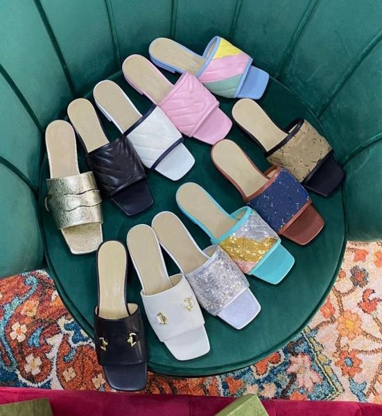 

2022 fashion womens slippers designer sandals latest women slipper leather metal buckle softness and comfort ladies s1432931, Black