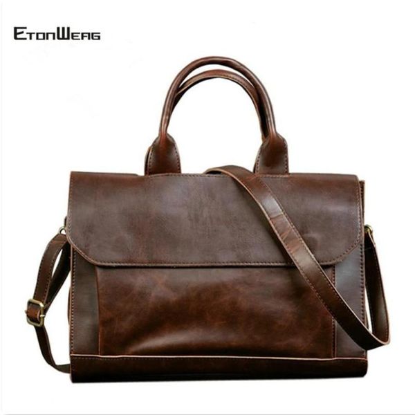

briefcases business office briefcase men039s handbag brand leather tote male solid computer lapbag vintage man messenger le6200529