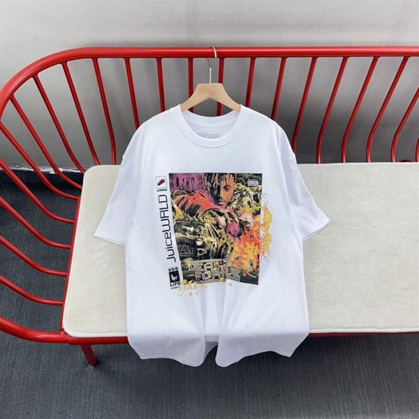 

23ss spring summer music retro print tee t shirt europe skateboard men women casual us size tshirt2902, Black;brown