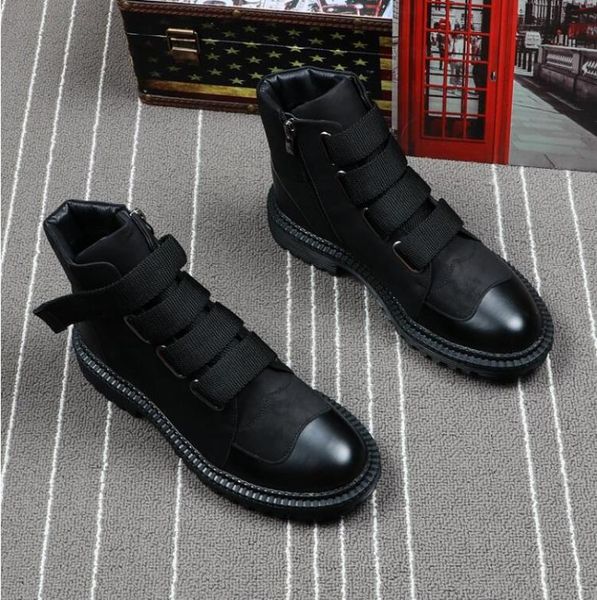 

men boots autumn flat keep warm tooling shoes wear resistant highsneakers men039s wedding dress shoes h4318842307, Black