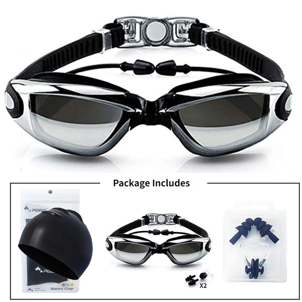 

goggles professional anti fog uv protection lens men women swimming goggles waterproof adjustable silicone swim glasses 230420