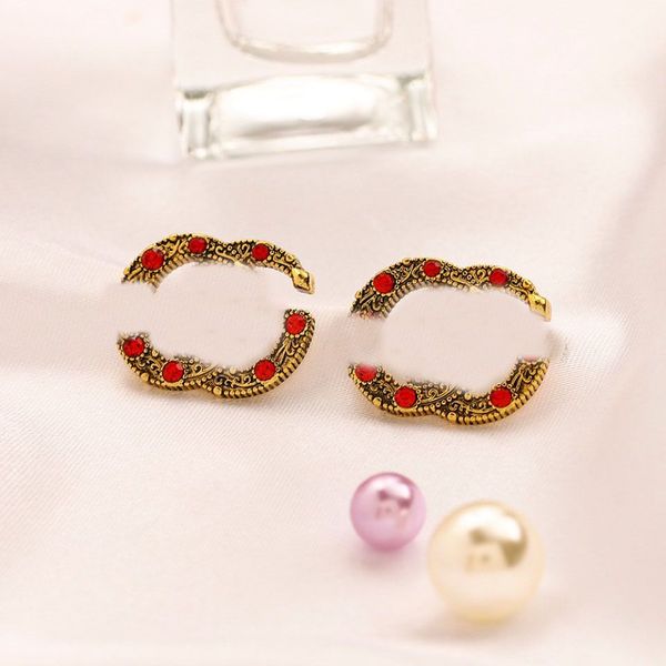 

new fashion letter brand earrings stud womens 18k gold silver plated simple titanium steel earring for woman jewelry, Golden;silver