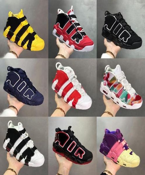 

mens more uptempos basketball shoes new uptempos scottie pippen split split doernbecher gym team red sport sneakers italy bulls ho3355247, Black
