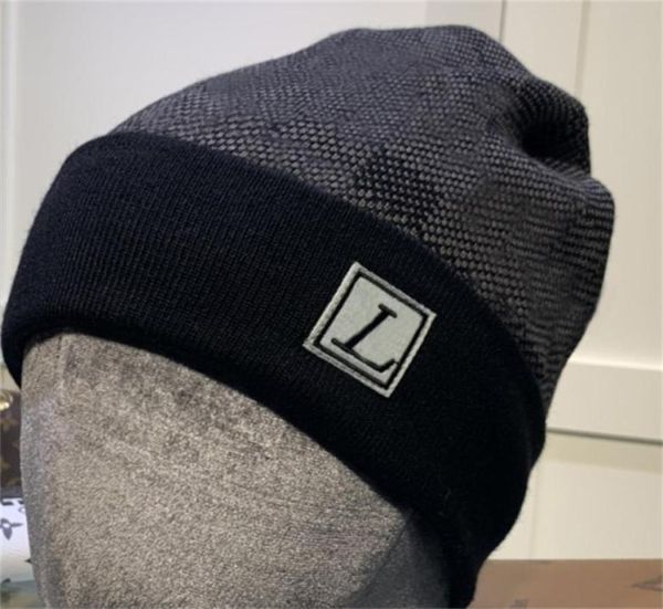 

2022 knitted cap designer beanie women hat luxury mens baseball hats men luxurys beanie fashion plaid caps for womens good beanie2860599, Blue;gray