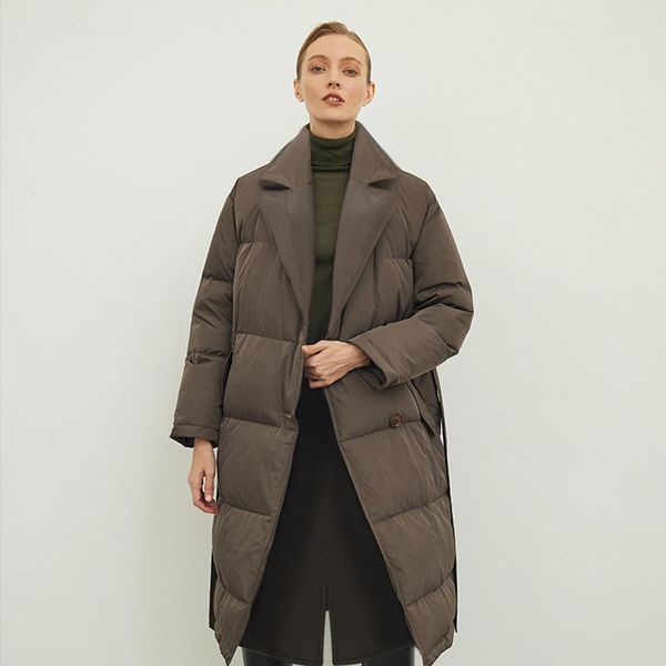 

leather mkyn women's jacket long double sided quilted jacket winter warm parkas winter clothes pearl cotton coat, Black