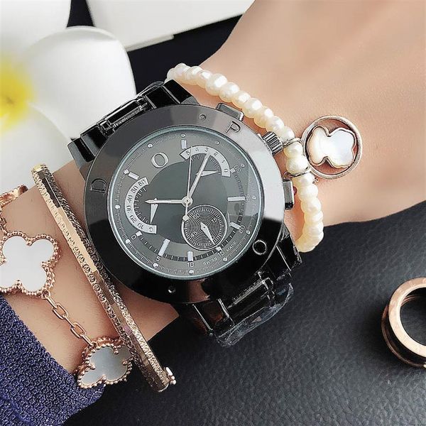 

fashion watches women girls style steel metal band quartz wrist watch p66281p, Slivery;brown