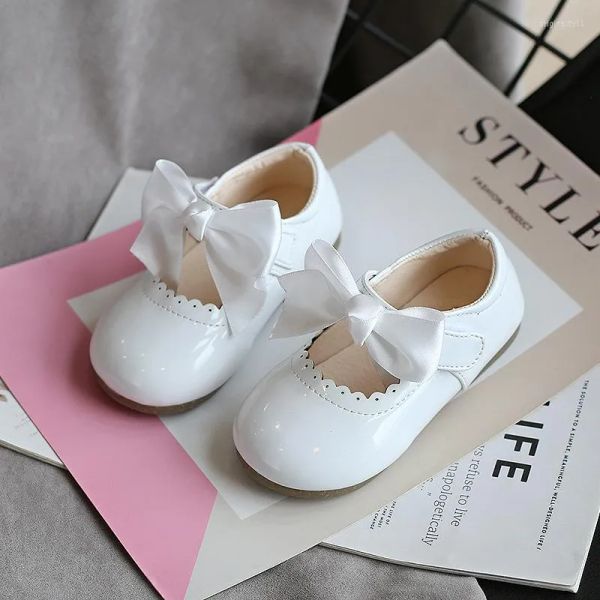 

athletic shoes born baby girls princess infant anti -slip soft sole casual summer bow crib pu leather first walkers 0 -18m, Black
